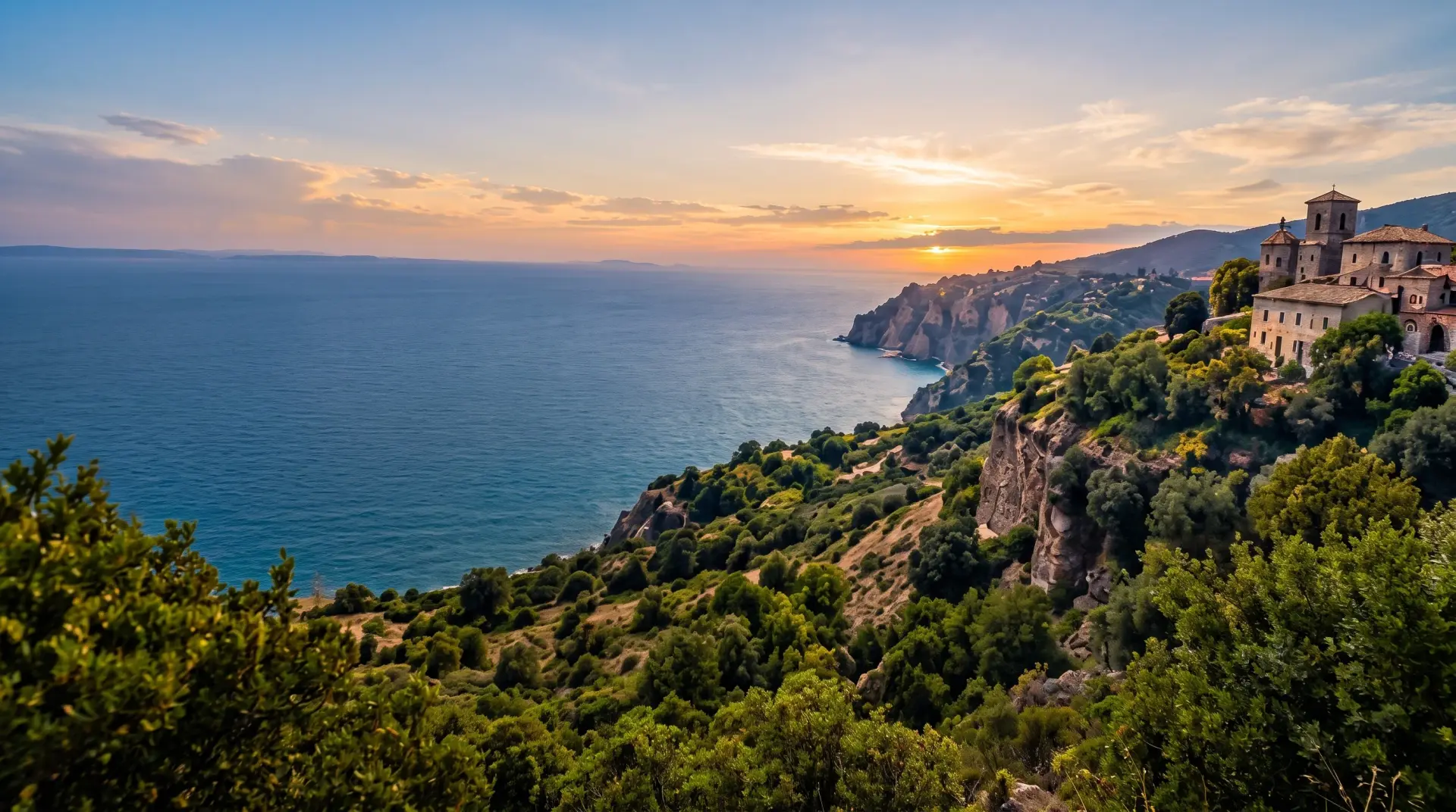 Tramonto sulla costa del Cilento